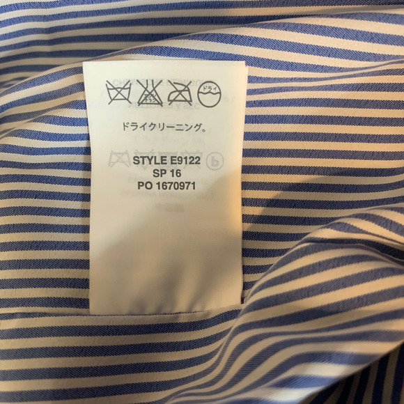 J Crew Blazer Womens 12 Petite Blue White Gingham Schoolboy Linen Shoulder Pads - Picture 7 of 12